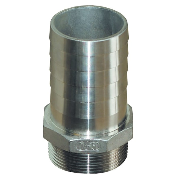 Groco GROCO 1-1/4 NPT x 1-1/4 ID Stainless Steel Pipe to Hose Straight Fi PTH-1250-S - main